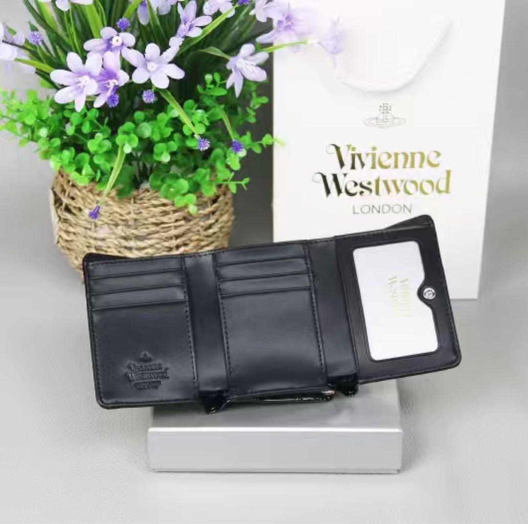Vivienne Westwood ヴィヴィアン 三つ折り財布 レザー(:’
