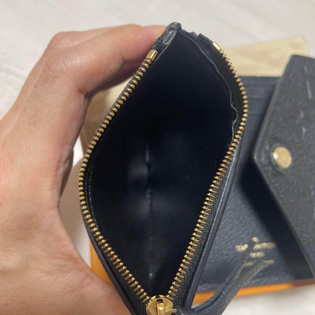 良品　ルイヴィトン アンプラント ポルトフォイユ ヴィクトリーヌ 黒