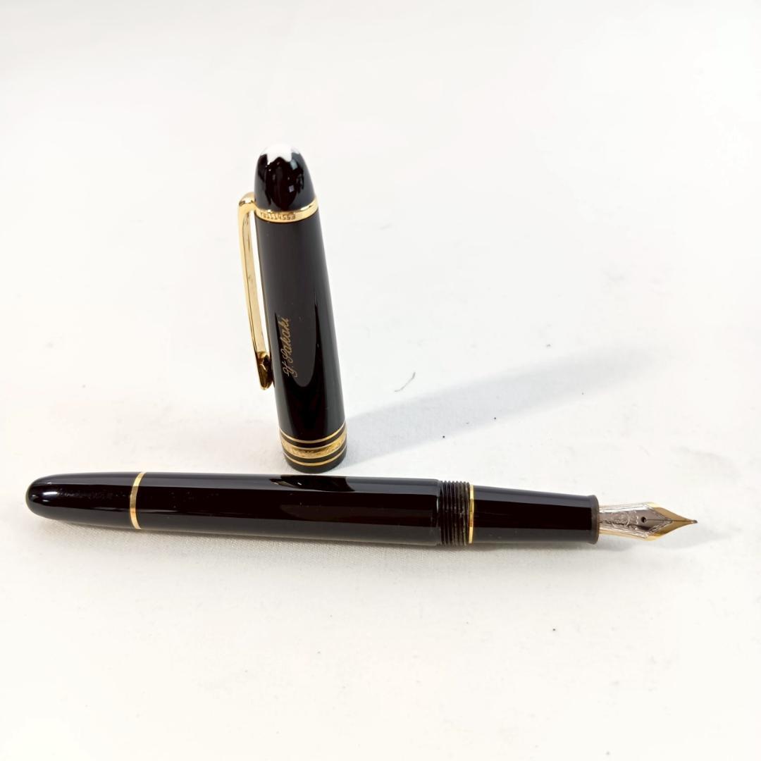 MONTBLANC 万年筆 ゴールド装飾 ネーム入り マイスターシュティック