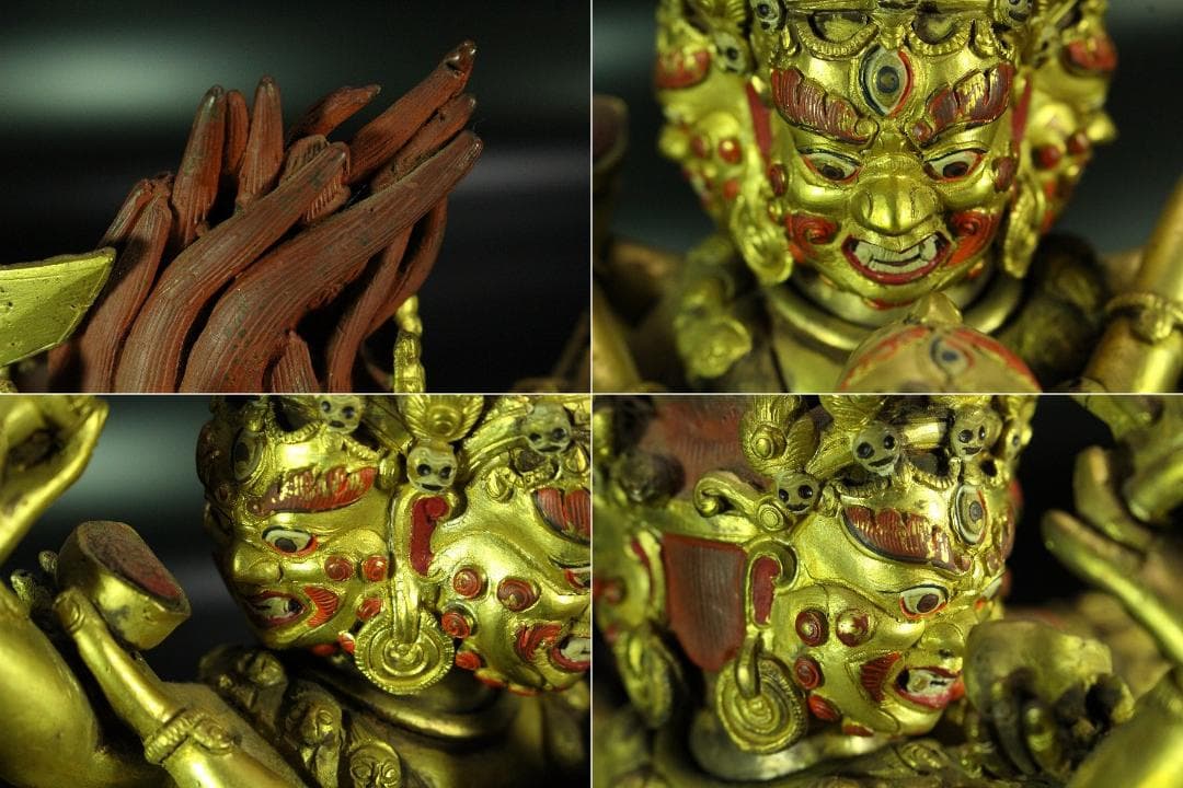 仏教美術 渡金 歓喜仏(K-A986) 美術品・アンティーク・コレクション