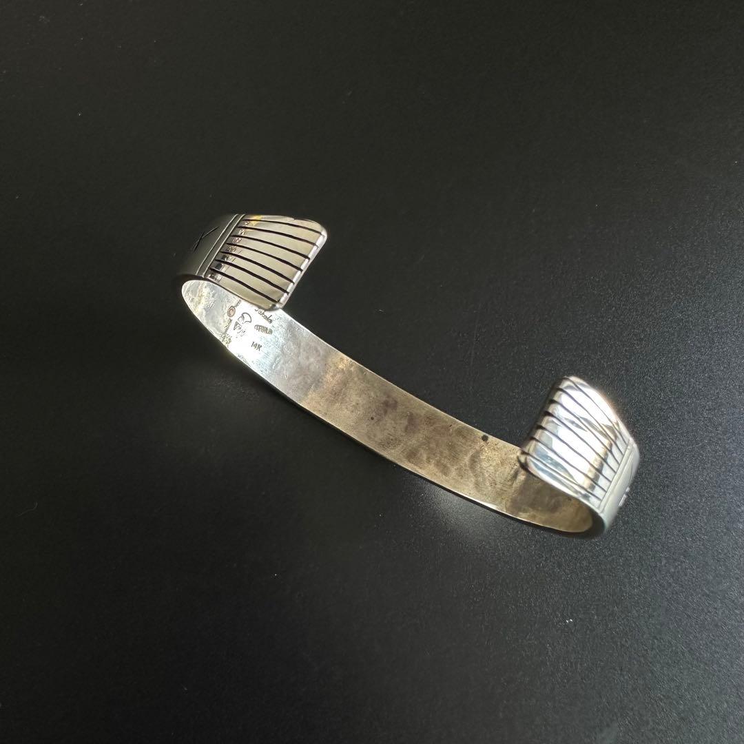美品　Hopi Jason takala K14 メイズ オーバーレイ バングル