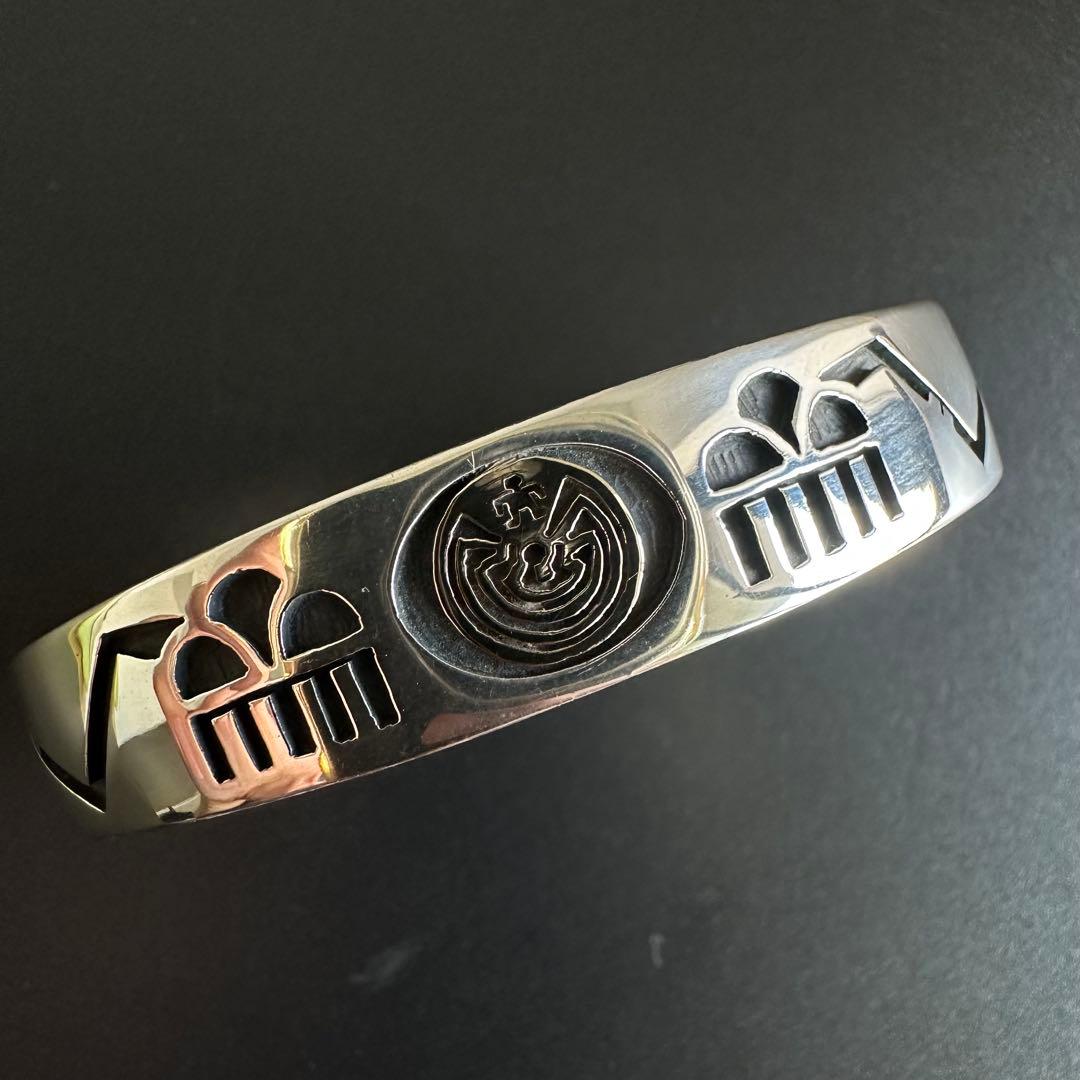 美品　Hopi Jason takala K14 メイズ オーバーレイ バングル