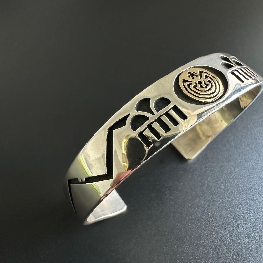 美品　Hopi Jason takala K14 メイズ オーバーレイ バングル