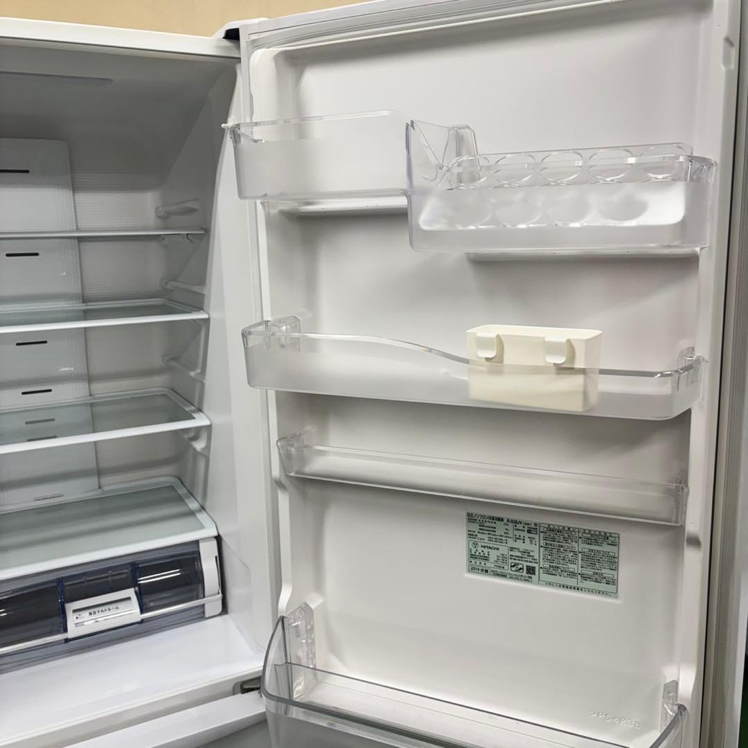 646 日立 大型冷蔵庫 375L 300L強 家庭用 自動製氷 小型 ホワイト