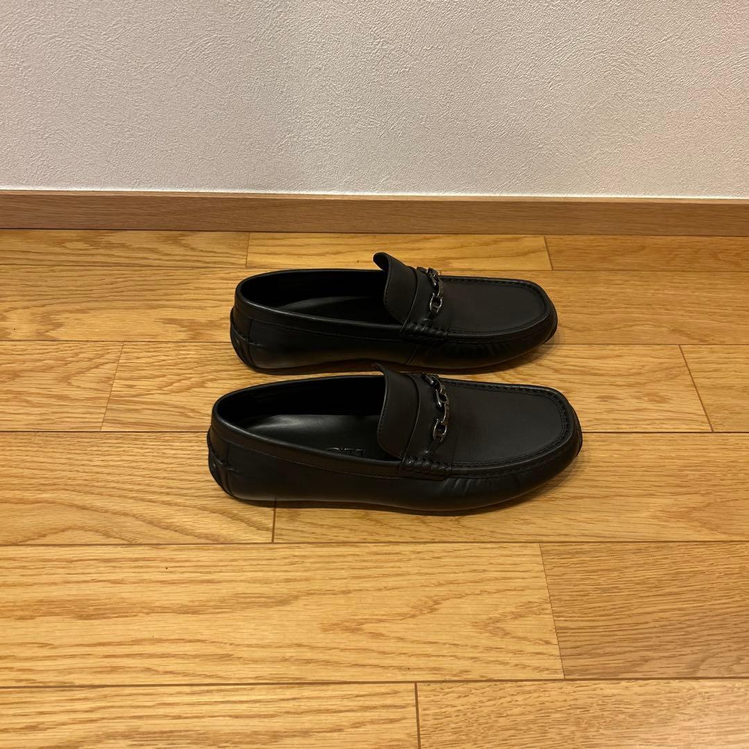 【タイムセール中】COACH 黒　デッキシューズ