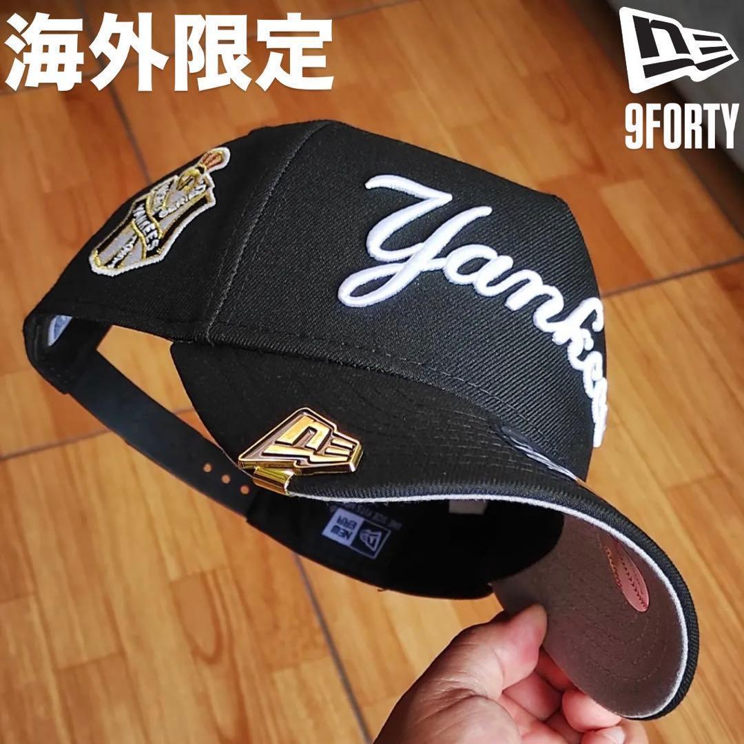 新品】NEW ERA ヤンキース 9FORTY キャップ スクリプト 黒 - メルカリ