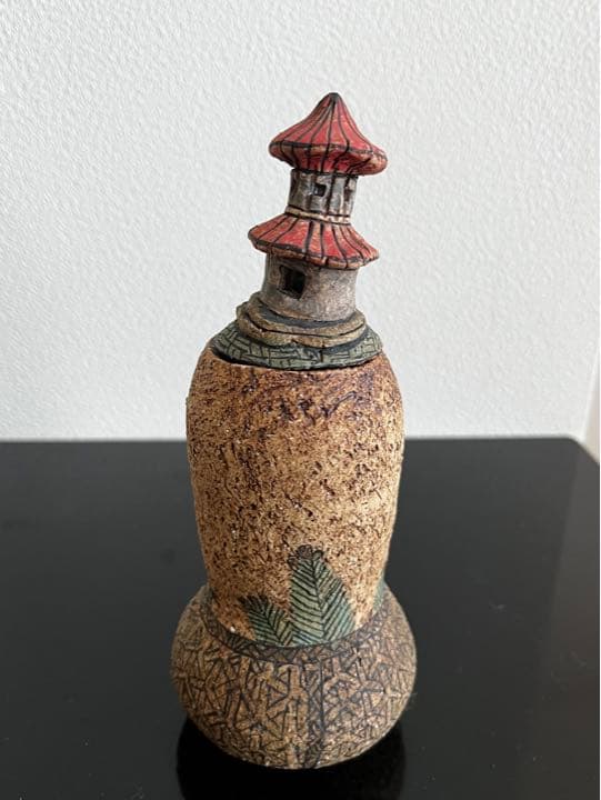 脇山さとみ オブジェ 花器 「塔」 茶道具