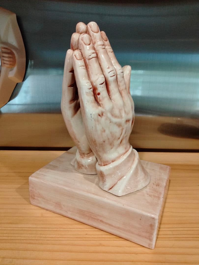 ビンテージ 祈り手 大 ハンド 手 オブジェ 置物 ミッドセンチュリー 2