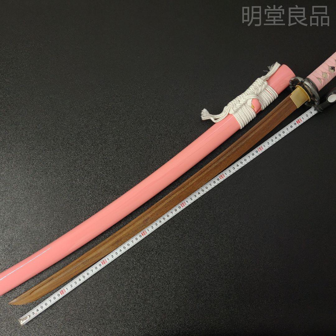 日本刀　模造刀　炎の紋　木製刀　硬木製　居合練習　コスプレ用　刀剣拵　武道具