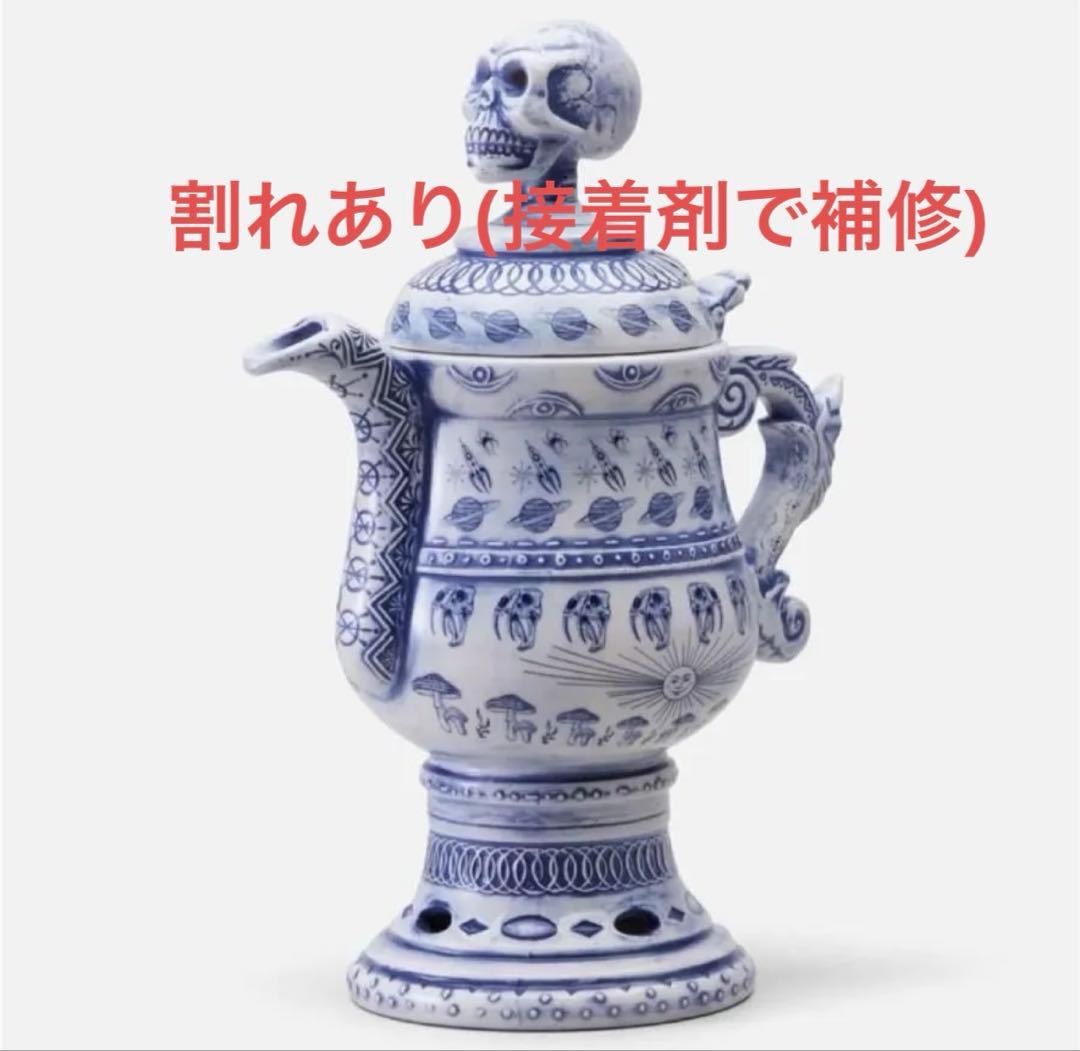 細川藩御用釜 時代 八代焼(高田焼)象嵌小壺 古美術