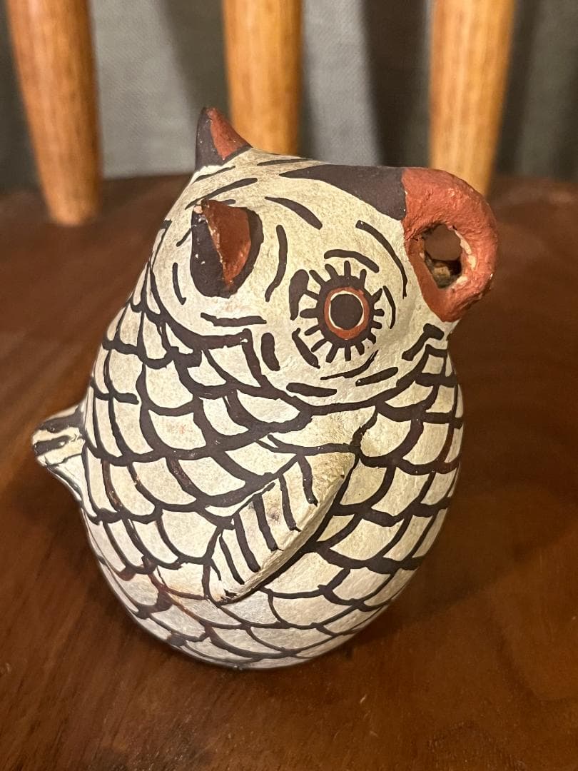 ズニ族 陶器 人形 フクロウ ビンテージ 1940年代 プエブロ USA