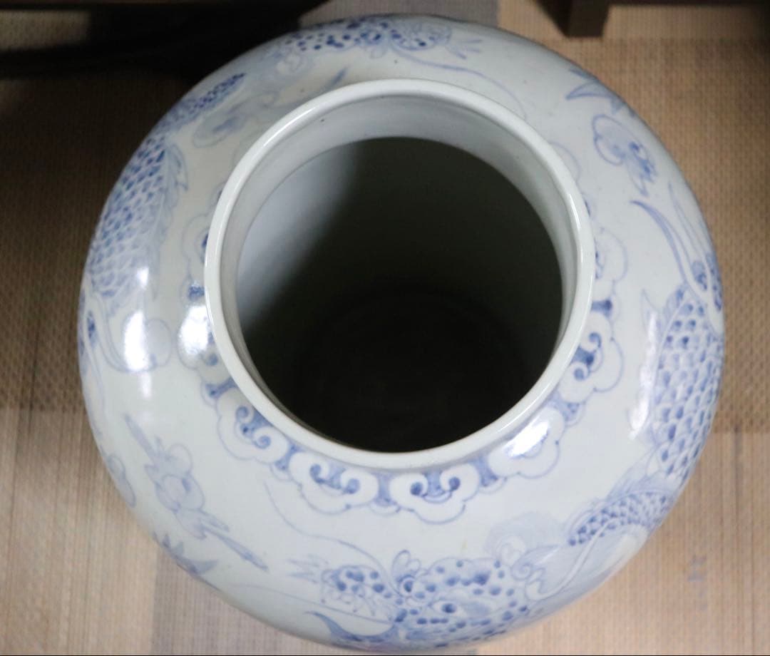 朝鮮 染付 龍紋大瓶 辺山 李朝龍紋大瓶うつし 送料込み250713 - メルカリ