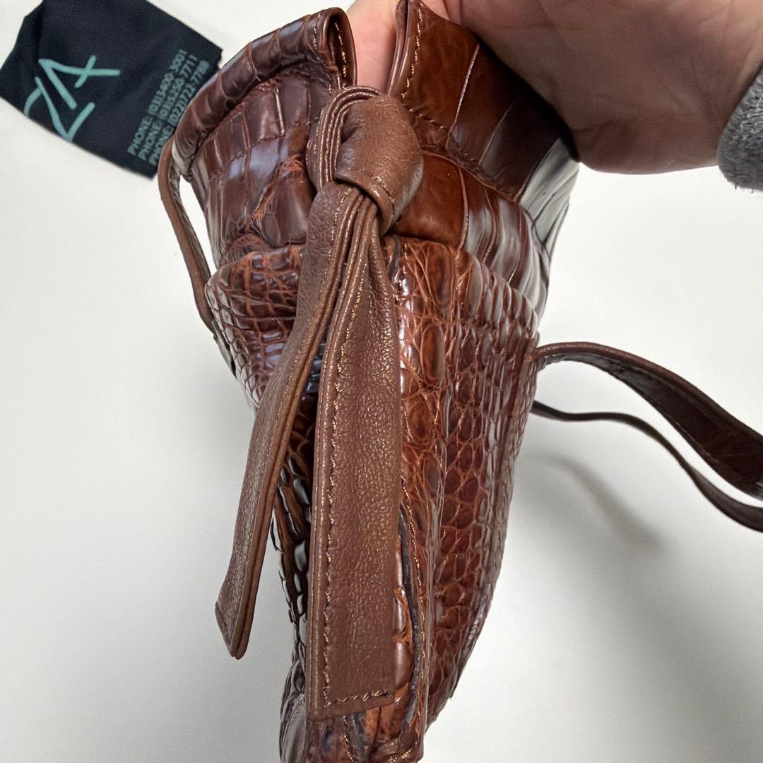 IBIZA ブラウン　ワニ革 ハンドバッグ　美品！