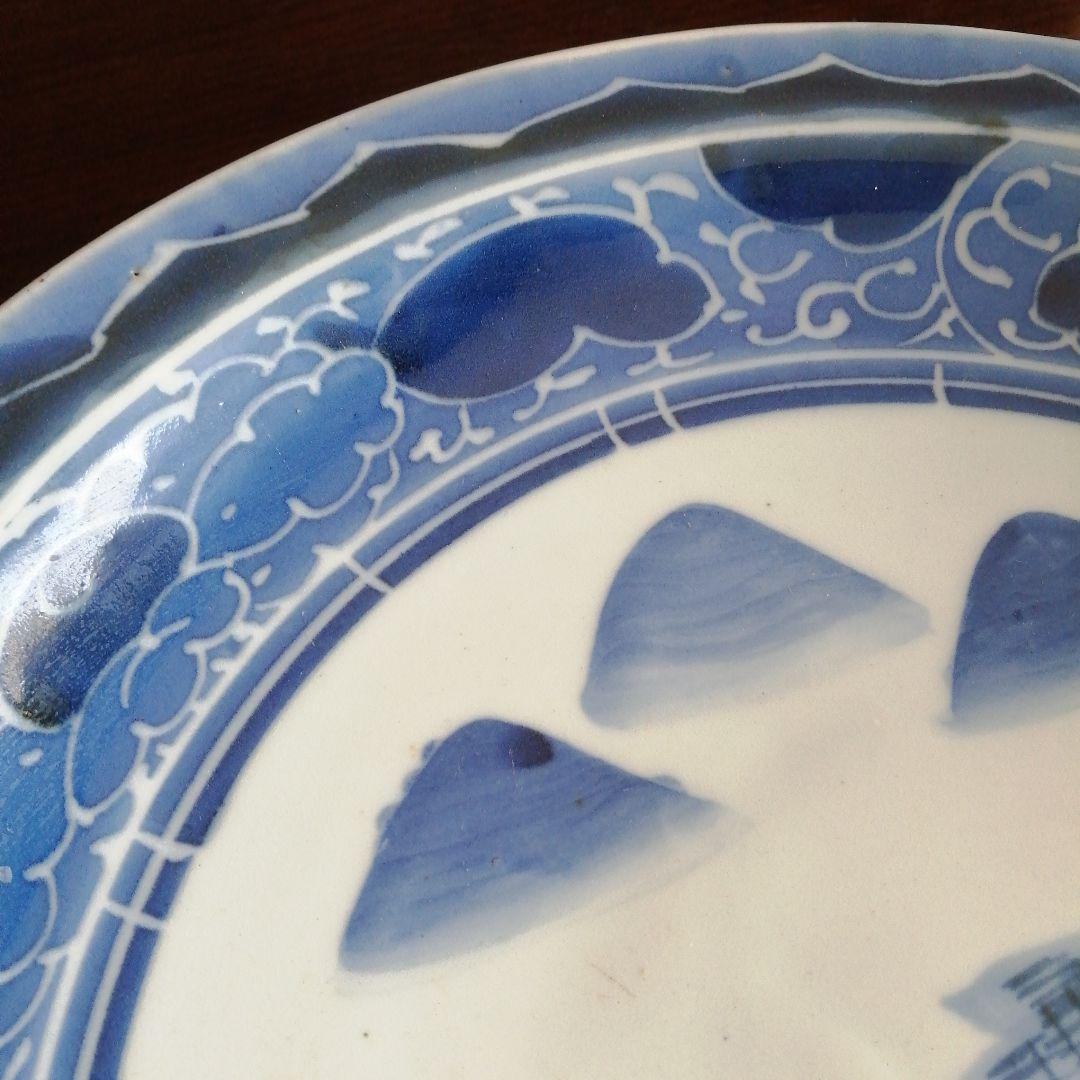 古伊万里　染付大皿　29.8cm　天明期