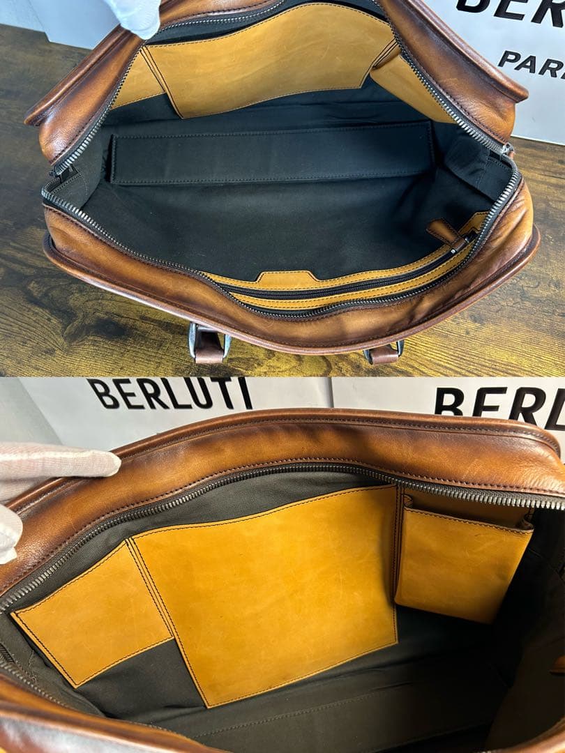 70万円 オルガ期 Berluti アンジュール レザー ブリーフケース