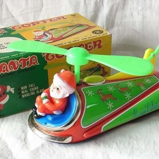 サンタヘリコプター 1960年代 増田屋 日本製 ブリキ オモチャ