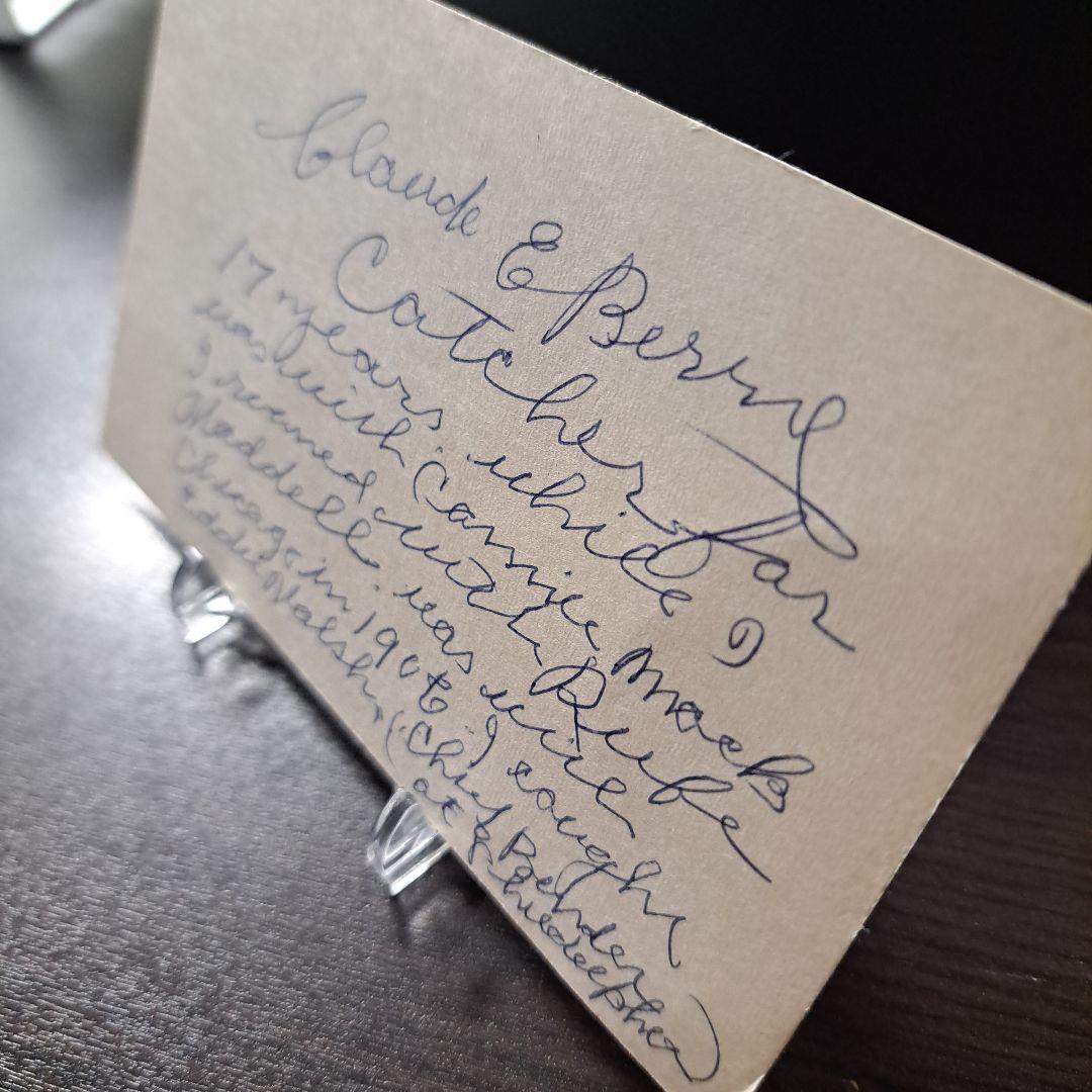 クラウド・ベリー 直筆サイン メッセージ・カード MLB 歴史 - メルカリ