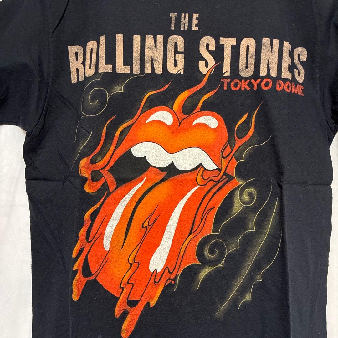 ローリングストーンズ ファイアー ベロT黒 ②