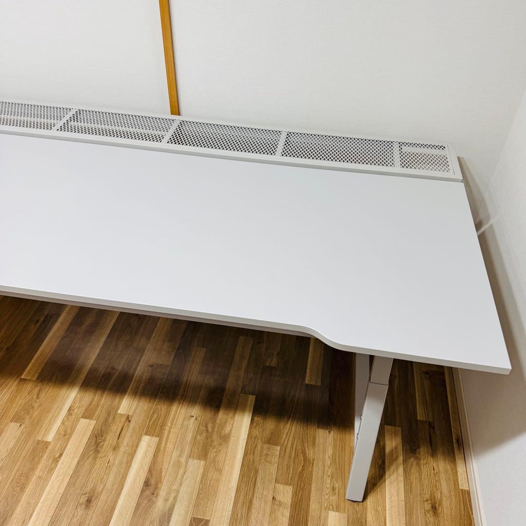 送料出品者負担 美品 IKEA ウーテスペラレ ゲーミングデスク ライトグレー
