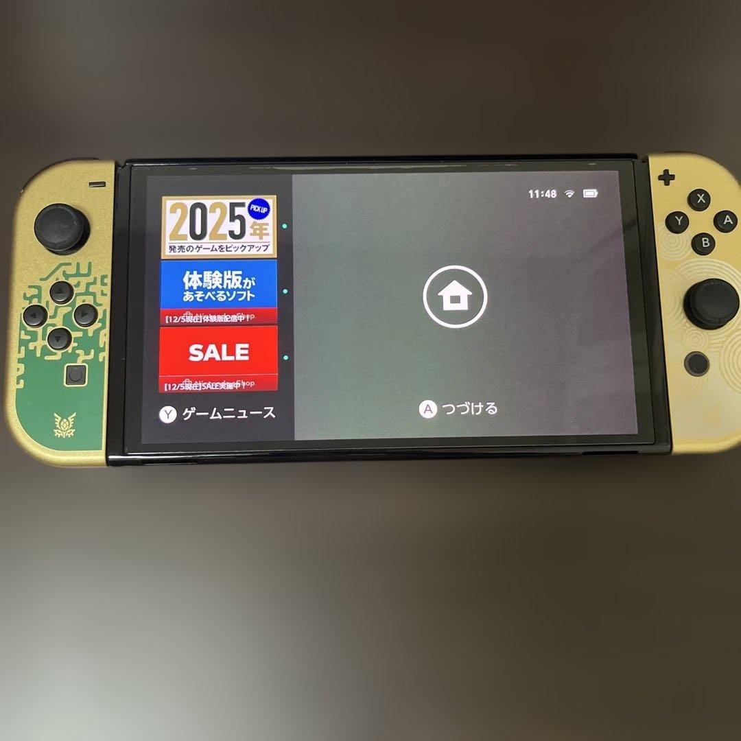 Switch有機EL本体➕ケース　ゼルダの伝説　中古