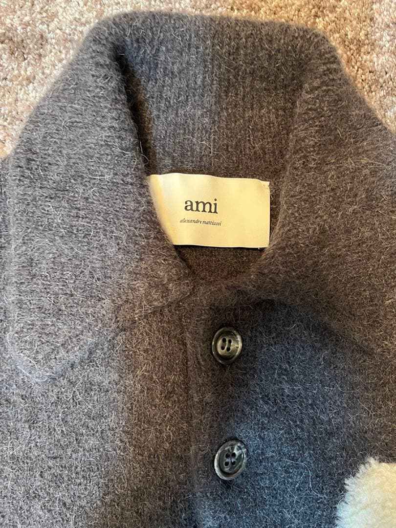 AMI Paris Ami de Coeur ウールポロシャツ