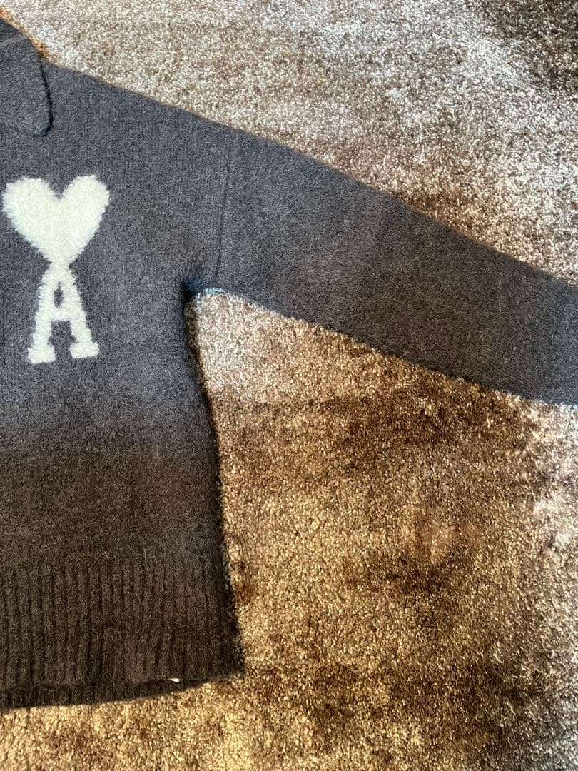 AMI Paris Ami de Coeur ウールポロシャツ