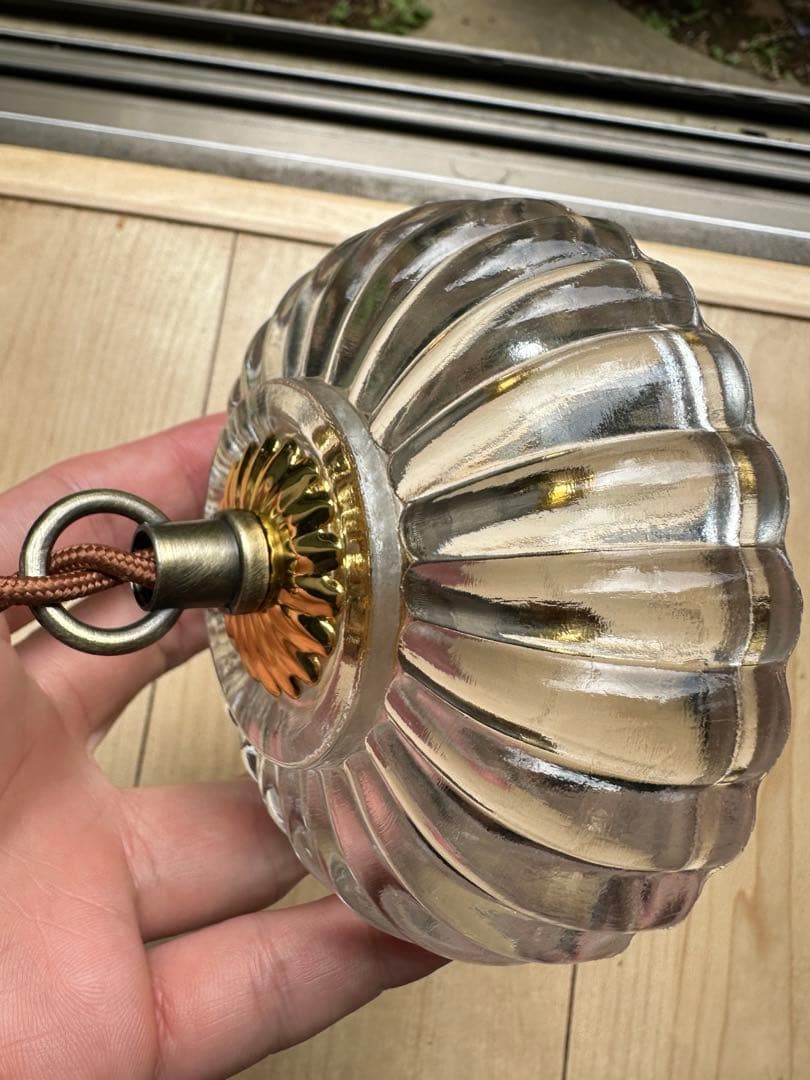 1920年代 フランス アンティーク とても大きな可愛いお花のアトリエランプ＊