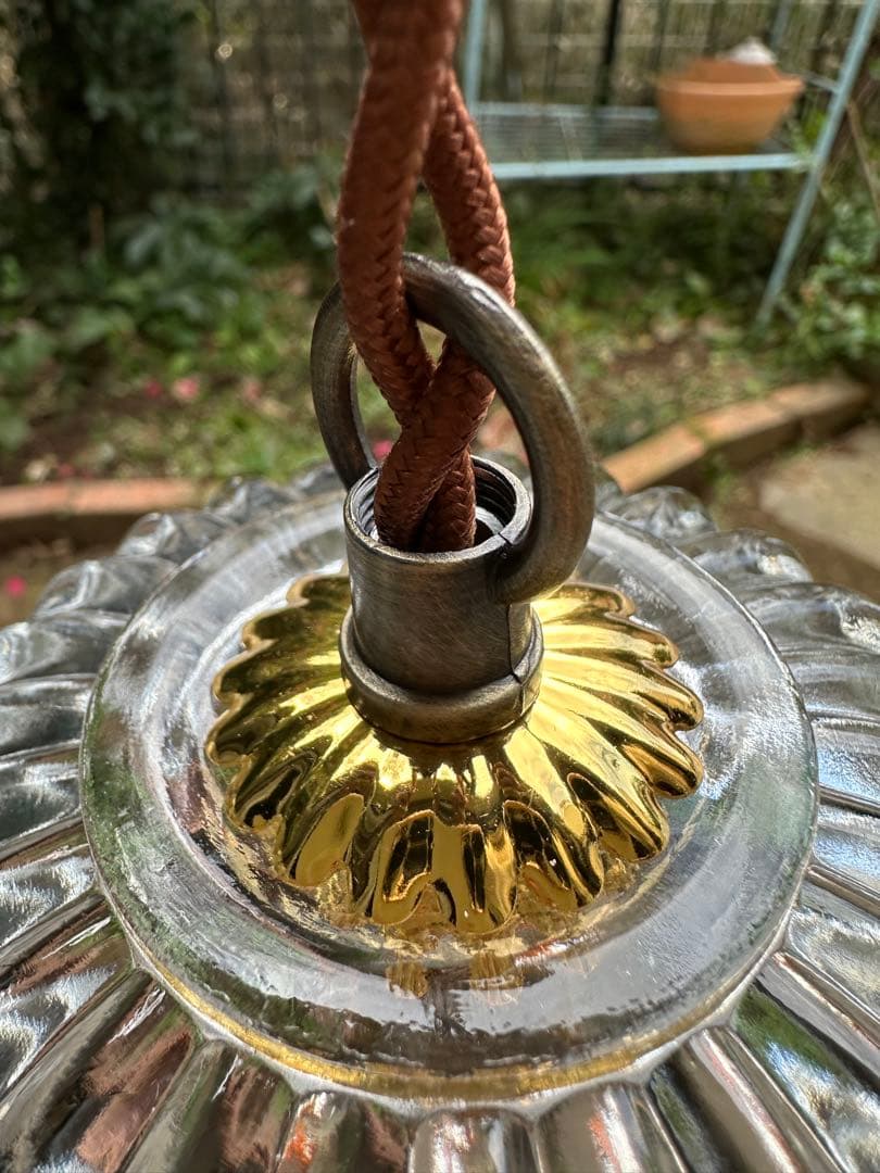 1920年代 フランス アンティーク とても大きな可愛いお花のアトリエランプ＊