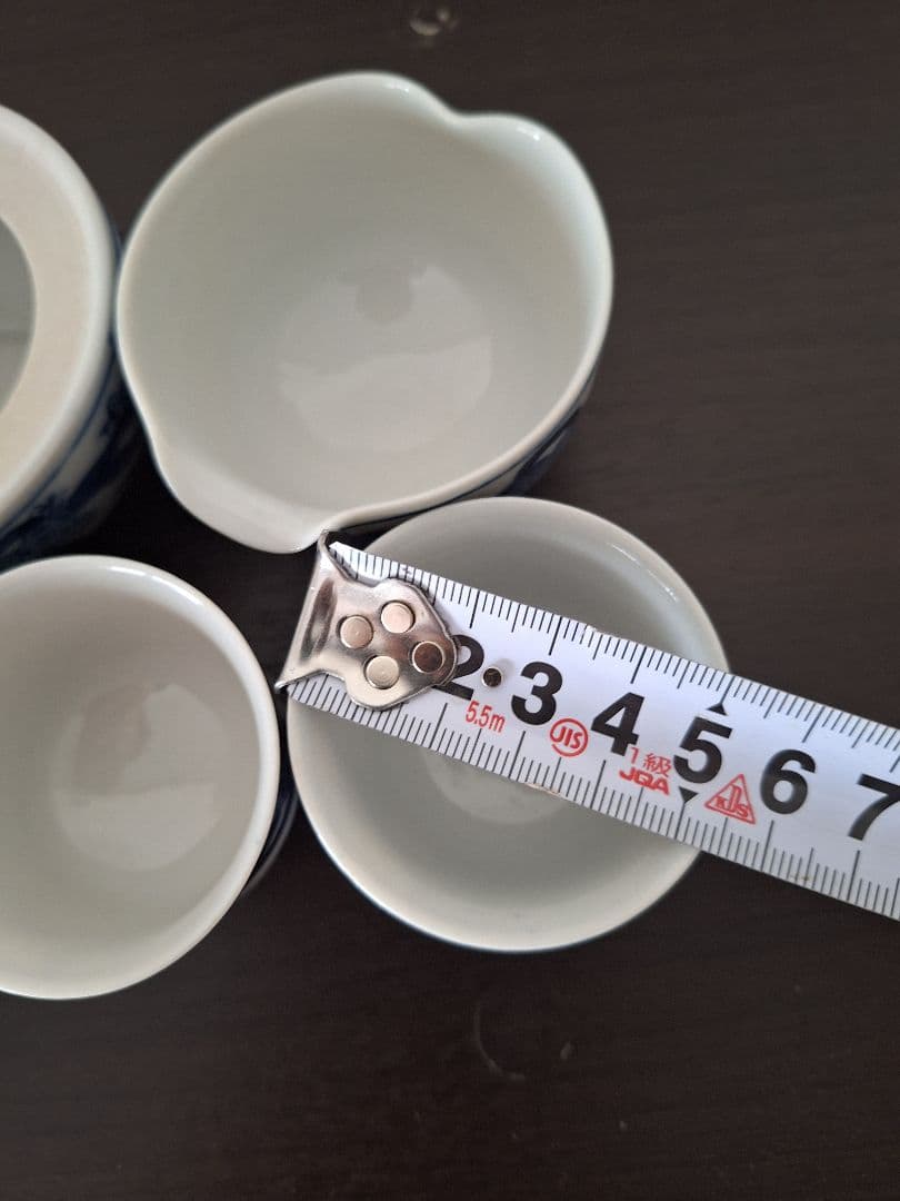 煎茶器 揃 松竹梅 九谷焼 染付 煎茶道具 未使用 湯冷まし 茶杯