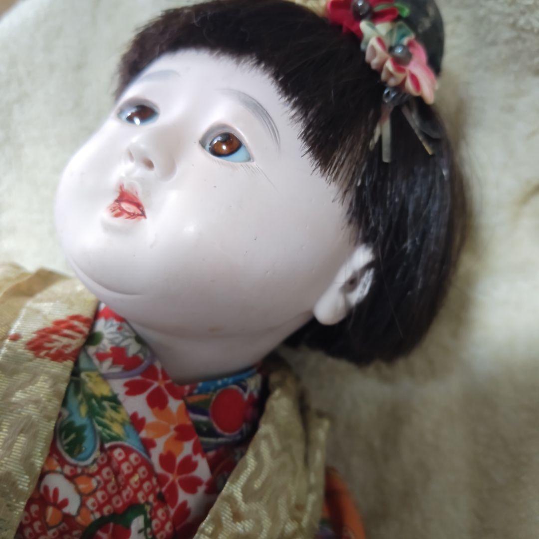 市松人形 松龍斎 太田徳久 15号 52cm 木製スタンド付き