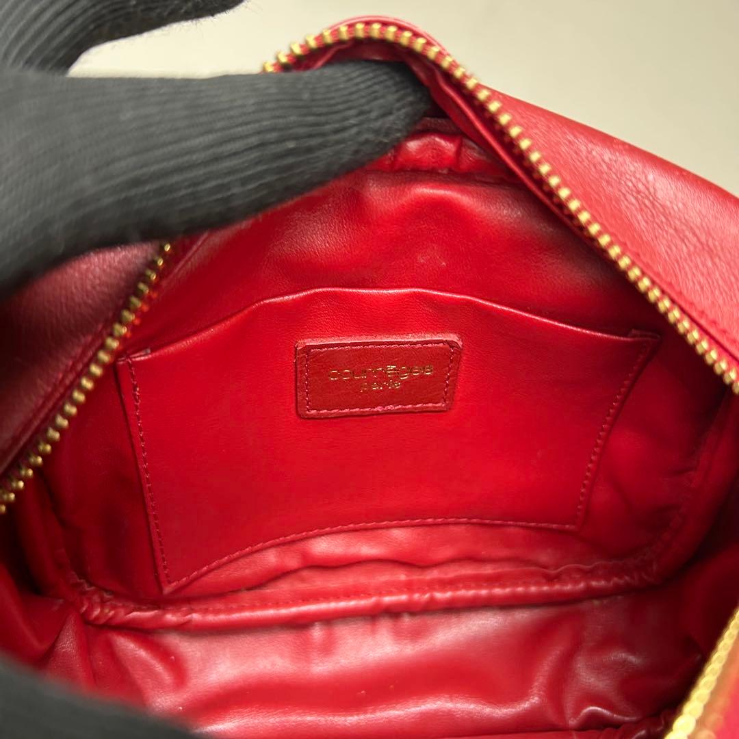 バッグ Courreges Shoulder Bag Leather Red Y2k