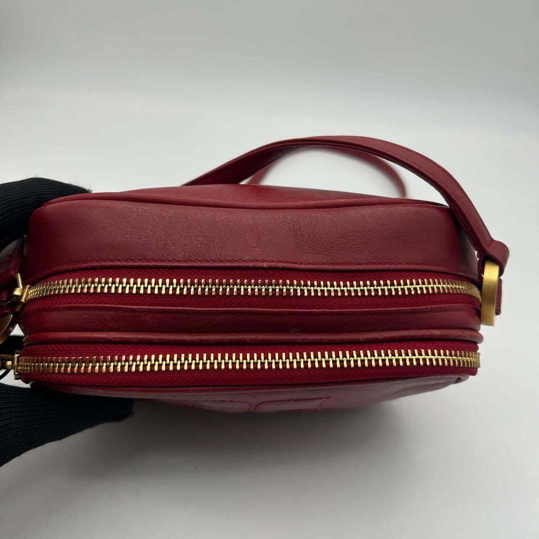 バッグ Courreges Shoulder Bag Leather Red Y2k