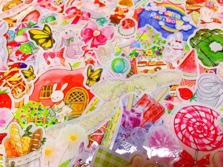 可愛いい❤️❤️フレークシール( ⸝⸝•ᴗ•⸝⸝ )うさちゃんの