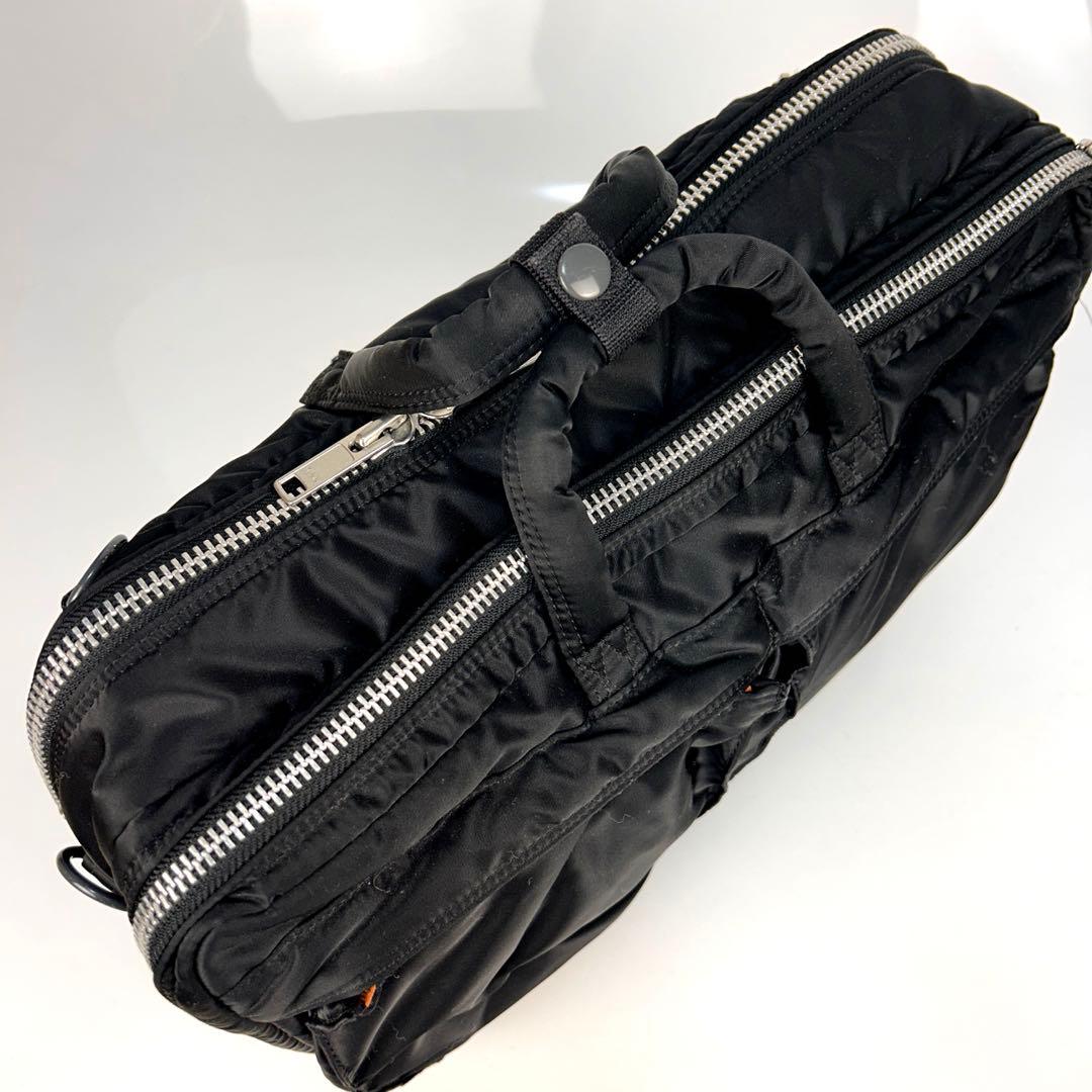 ポーター　タンカー　ビジネスバッグ　黒　2層式　バッグパック　ストラップ　A4