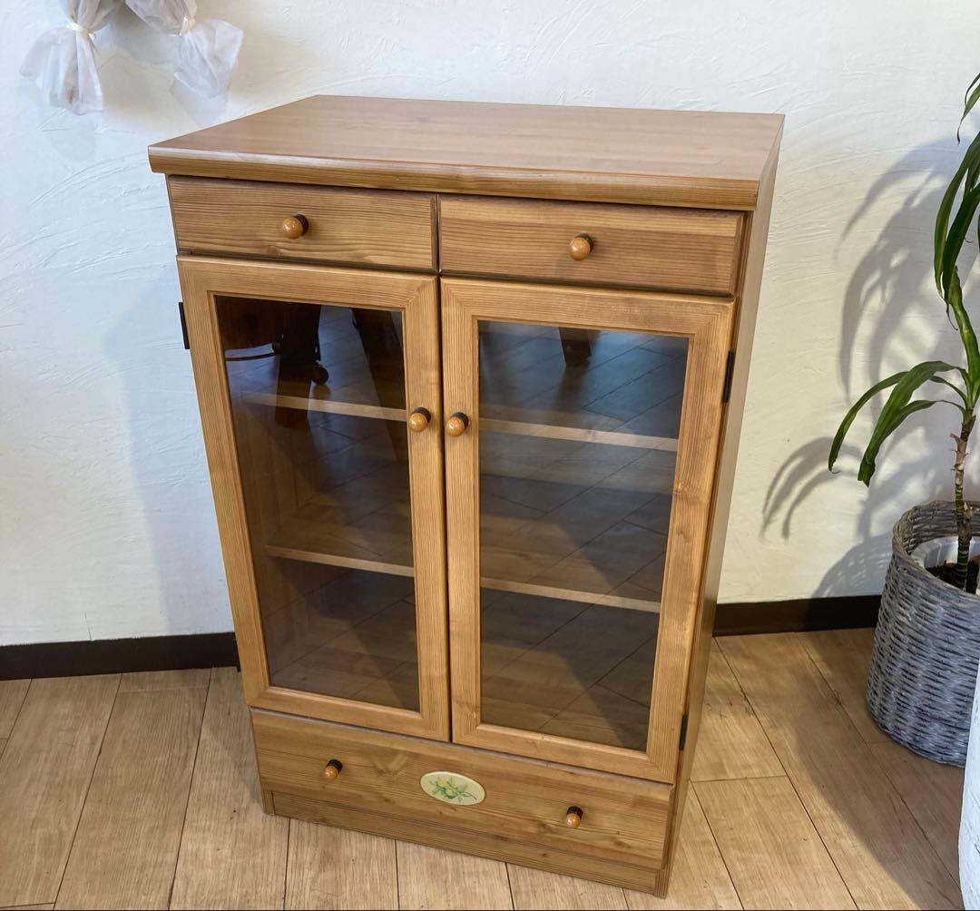 木製ライティングビュロー電話台FAX台ビューローサイドチェスト