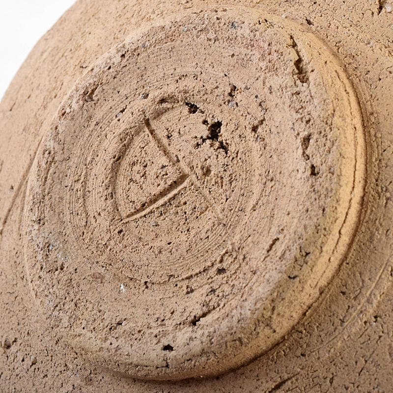 茶道具 桃山時代 瀬戸六作新兵衛造 黒織部 茶碗 銘霜松 極め箱 V R8818