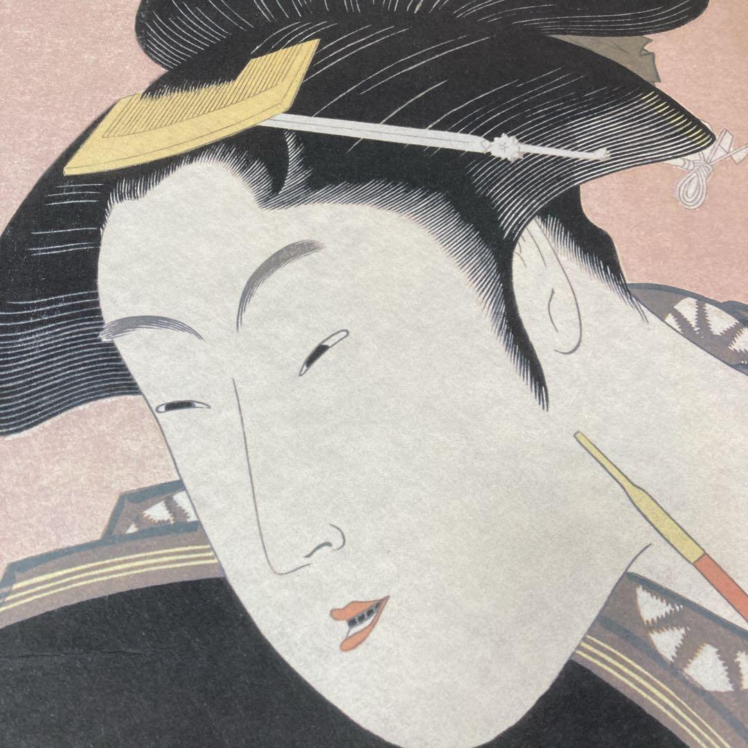 広重　写楽　歌麿　大判和紙製5枚組み　複製　浮世絵　額付き　Ukiyo-e 錦絵