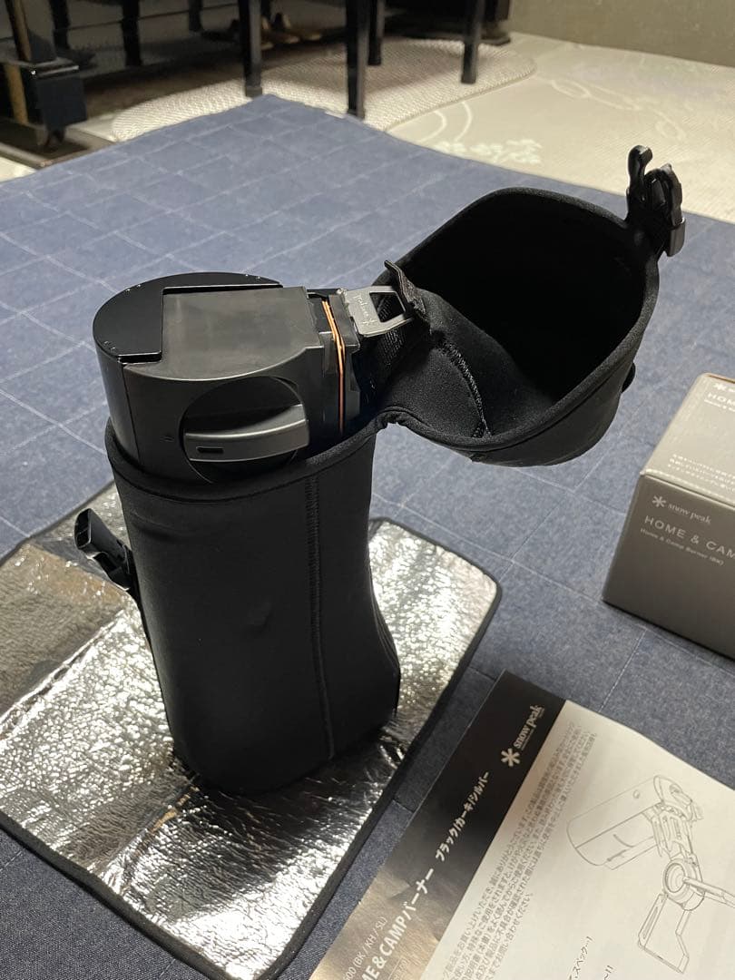 8*8様 未使用！スノーピーク ＆CAMPバーナー（黒） +シート+ケー