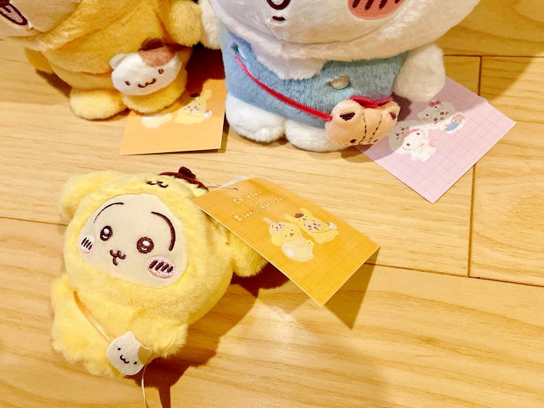 ちいかわ×サンリオキャラクターズ　うさぎ　ぬいぐるみ　マスコット　セット