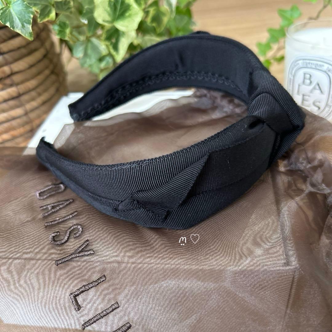 試着のみデイジーリン　フォクシー　ブラックリボンカチューシャ　現行品　グログラン