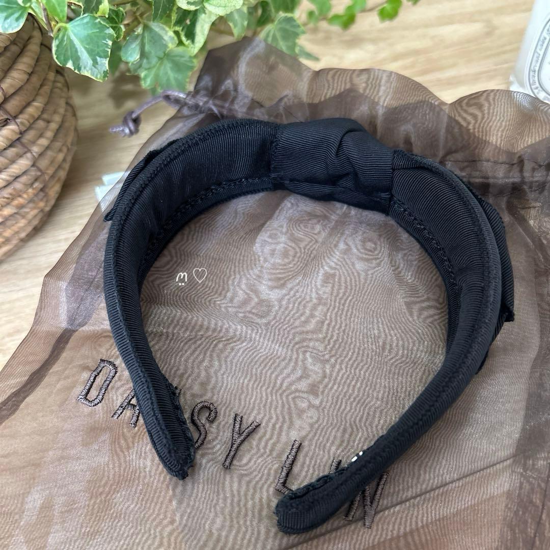 試着のみデイジーリン　フォクシー　ブラックリボンカチューシャ　現行品　グログラン