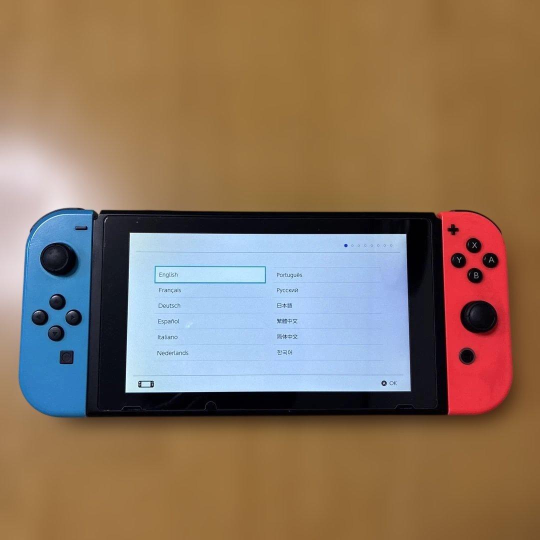 Nintendo Switch 本体 青/赤 充電器付き