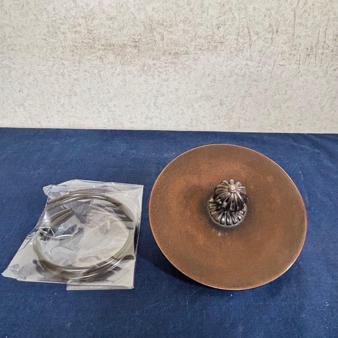 人間国宝 風炉 茶釜 電熱器 唐銅面取風炉 阿弥陀 野々田電熱器 敷板