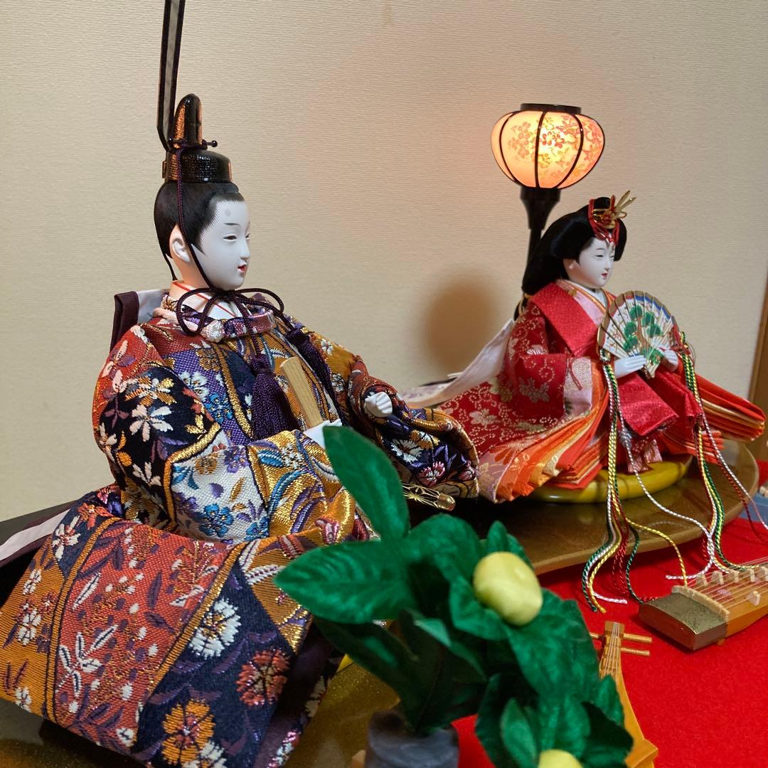 久月　三五雛人形　親王飾りケース入り