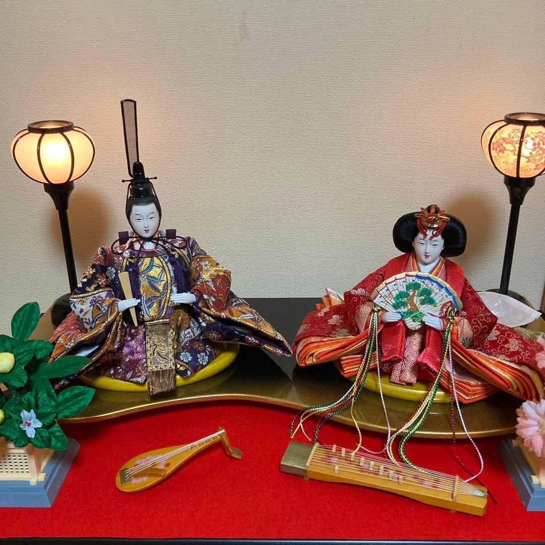 久月　三五雛人形　親王飾りケース入り