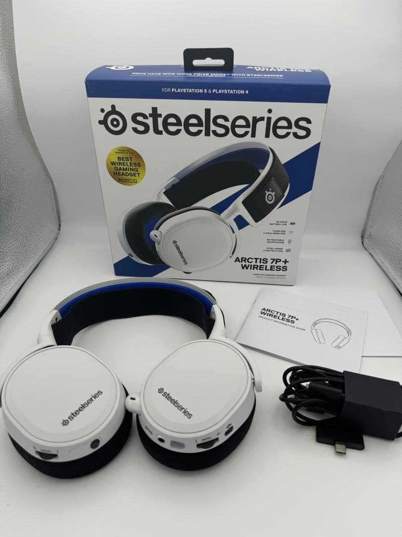 SteelSeries Arctis 7P+ Wireless 中古品 STEELSERIES Arctis 7P+ Wireless Gaming Headset Works with PS5,PS4