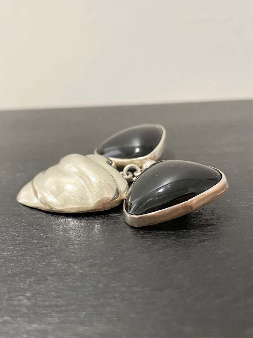 限定特価】ヴィンテージブローチ ブラックオニキス メキシコシルバー