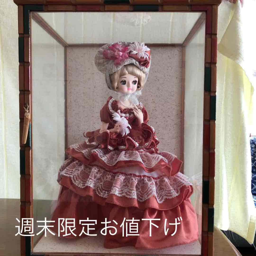 トップ フランス人形 ガラスケース入り フランス人形ガラスケース入り