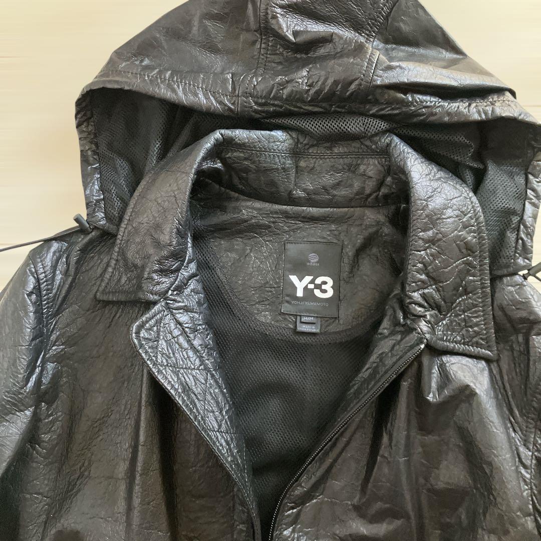 Y-3 ワイスリー ヨウジヤマモト 定価12万 レザージャケットフード