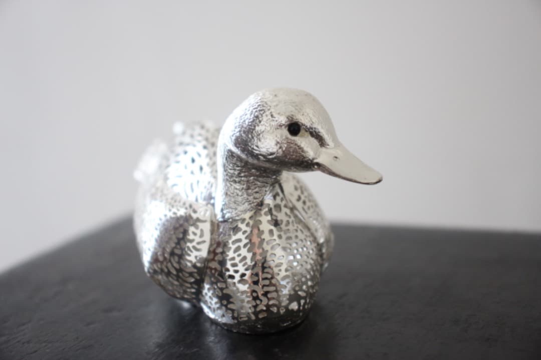 フランス クリストフル クリストフルシルバー 鴨の親子 カモ duck